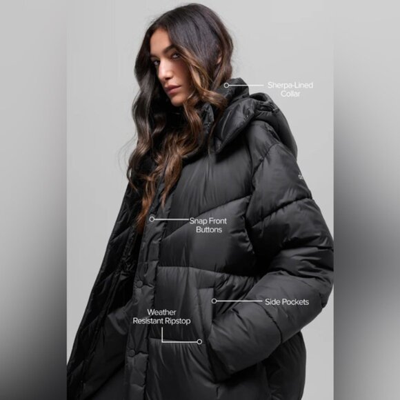 NEW ALO Gold Rush Puffer Trench Long Coat Jacket | US M Unisex - Picture 3 of 14